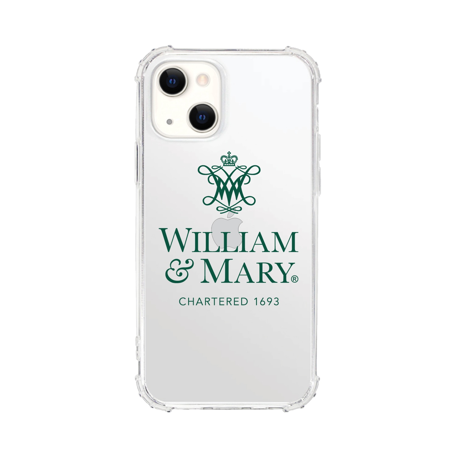 College of William & Mary- Clear Tough Edge Phone Case, Classic - iPhone 15