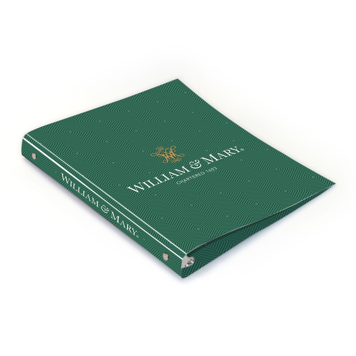 William & Mary Full Color 2 sided Imprinted Flexible 1" Logo 1 Binder 10.5" x 11.5"