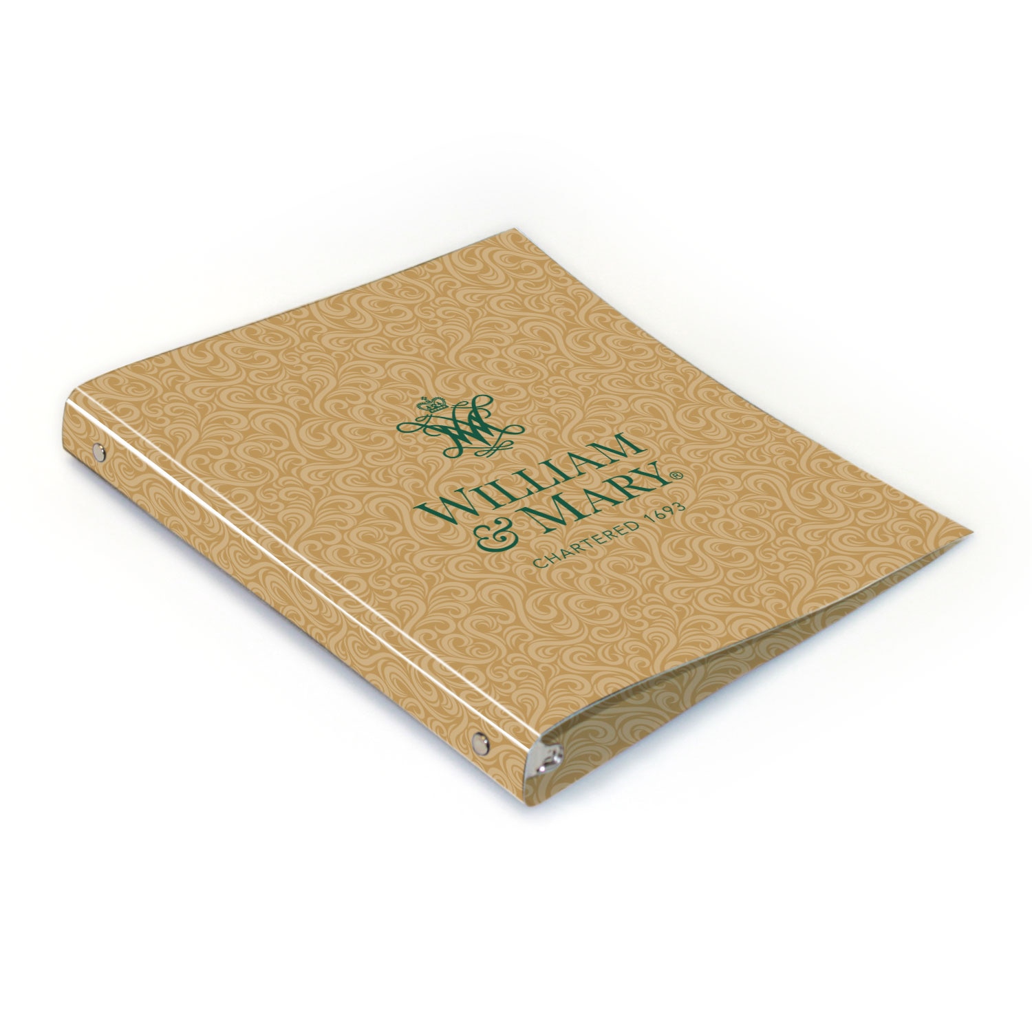 William & Mary Full Color 2 sided Imprinted Flexible 1" Logo 2 Binder 10.5" x 11.5"