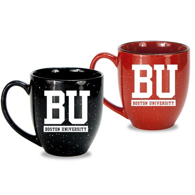 Boston University Set of 2 16oz Speckled Ceramic Mug