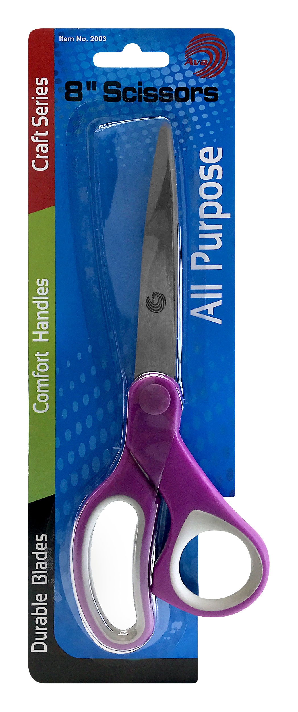 Avantix 8" All Purpose Adult Scissors Assorted Colors