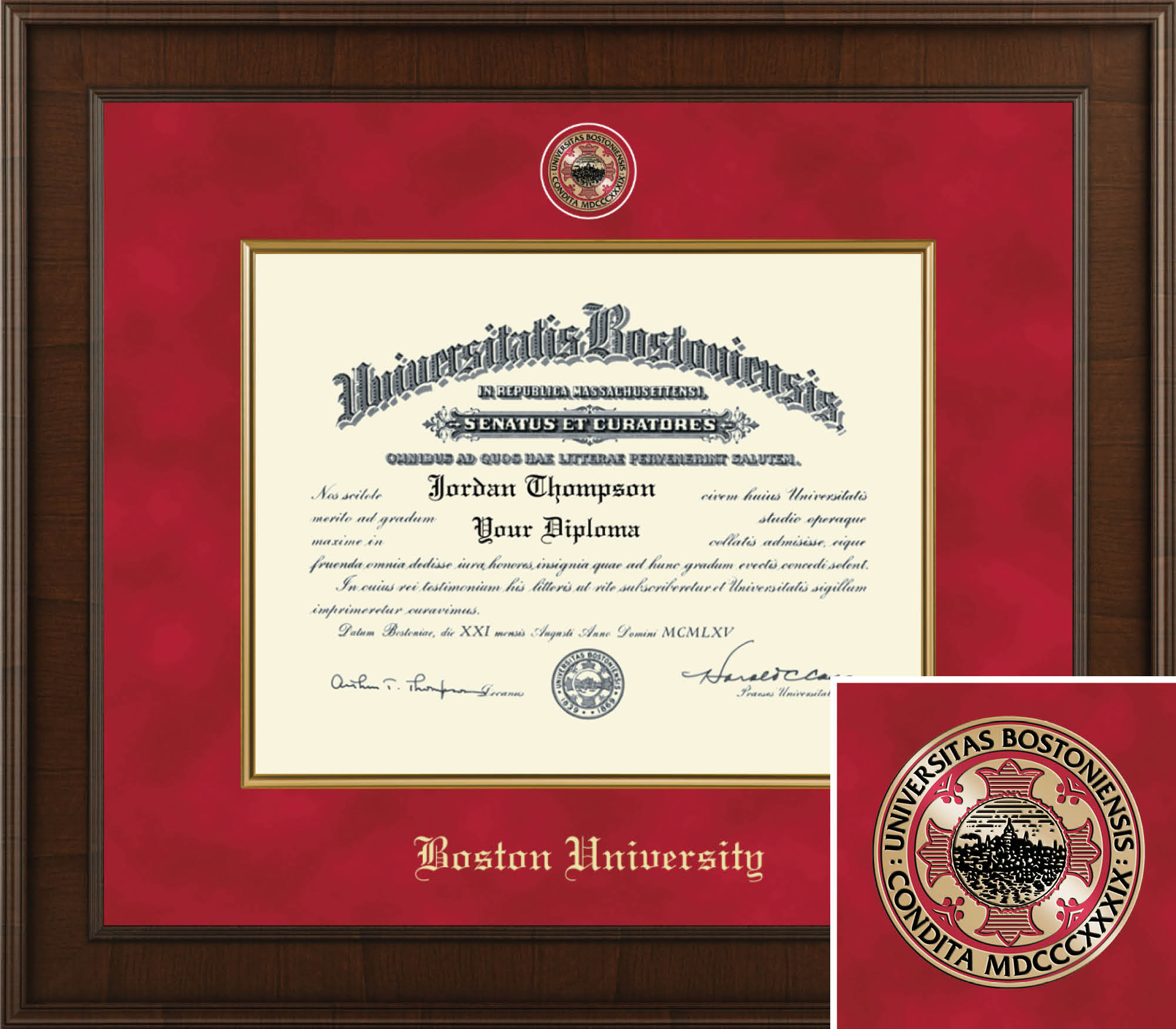 Church Hill Classics Presidential 11x14 Walnut Diploma Frame