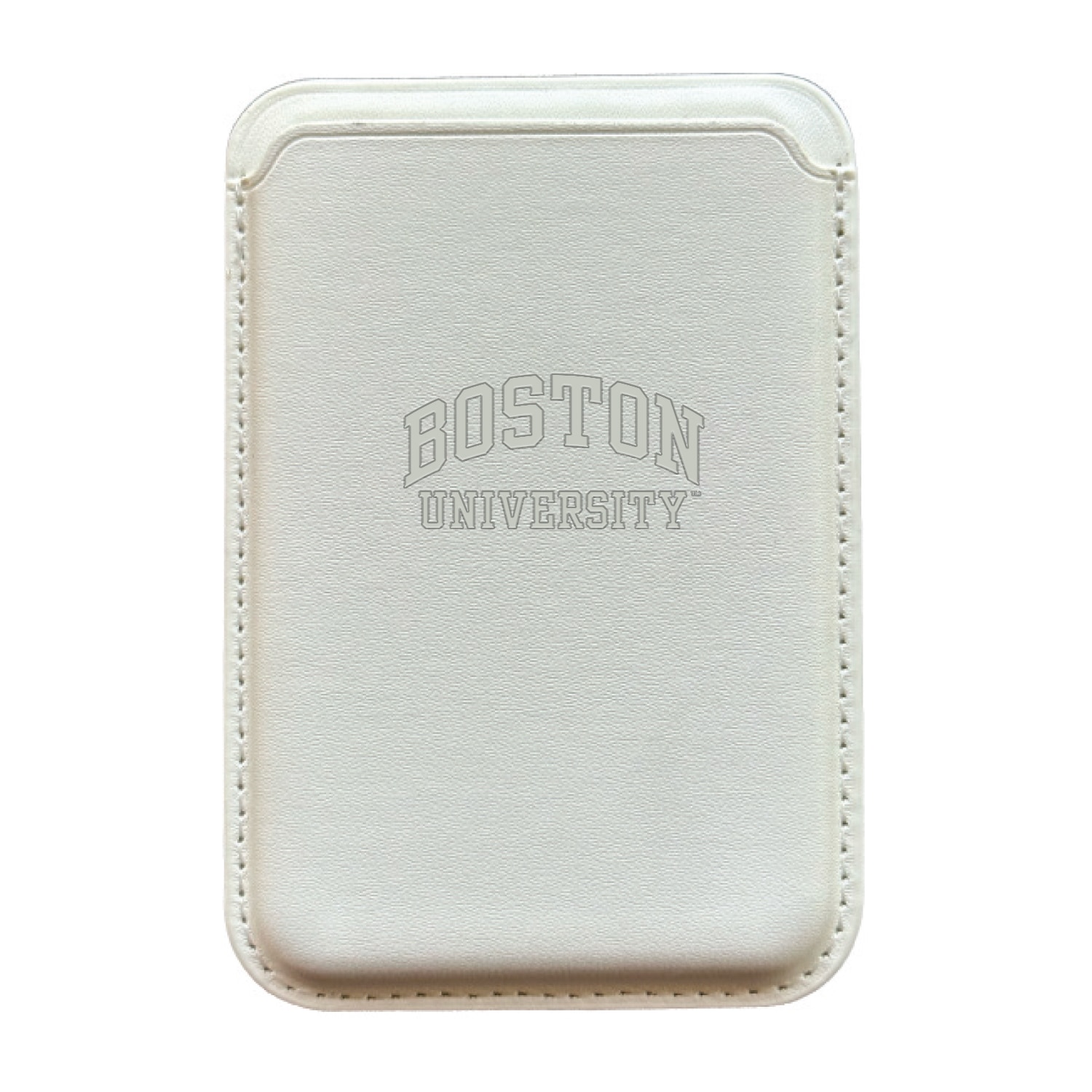 Monaco Leather Cellphone ID wallet with MagSafe White