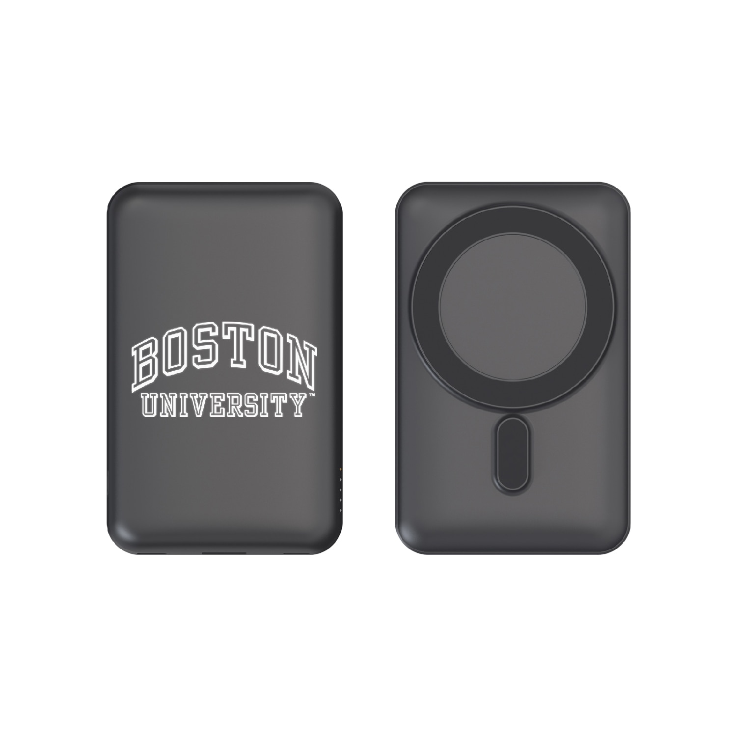 Boston University Mag Safe Compatible Power Bank, Black, Alumni