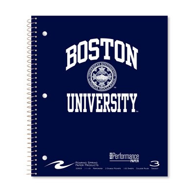 Roaring Premium 3 Subject Notebook, 8.5x11 College Ruled 20lb Paper, Pressboard Foil Cover