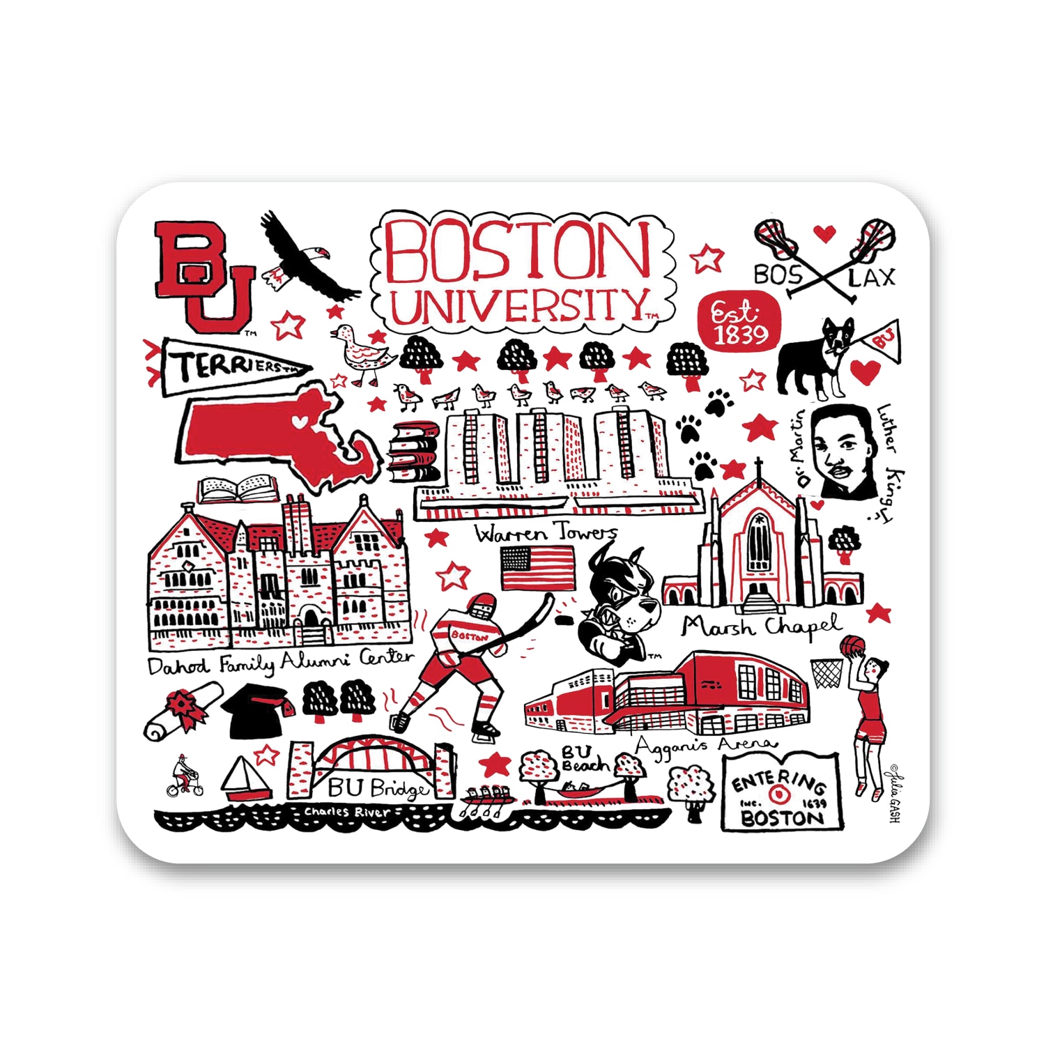 Boston University JG, Mousepad, Cityscape