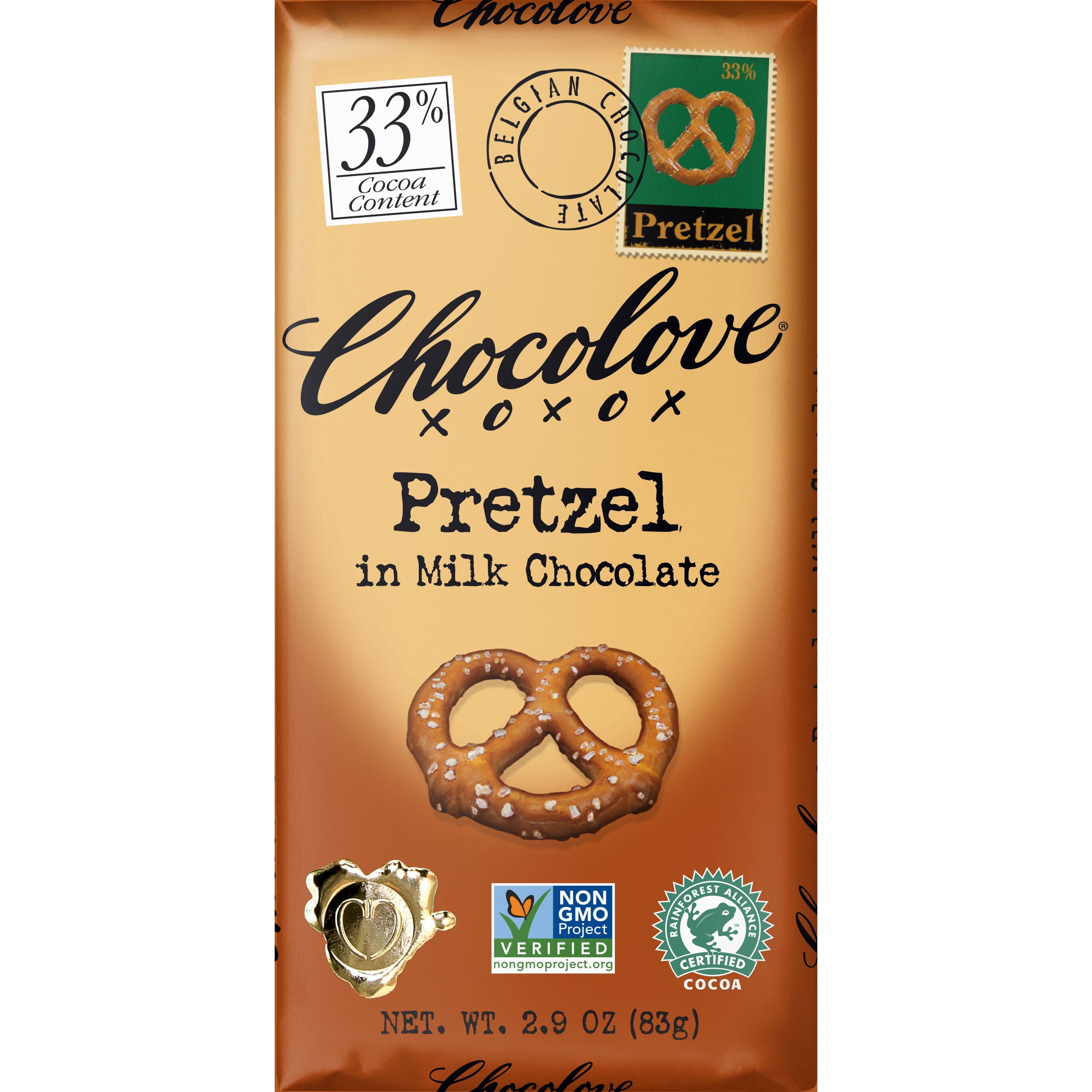 Chocolove Milk Chocolate Pretzel Bar 3.2oz