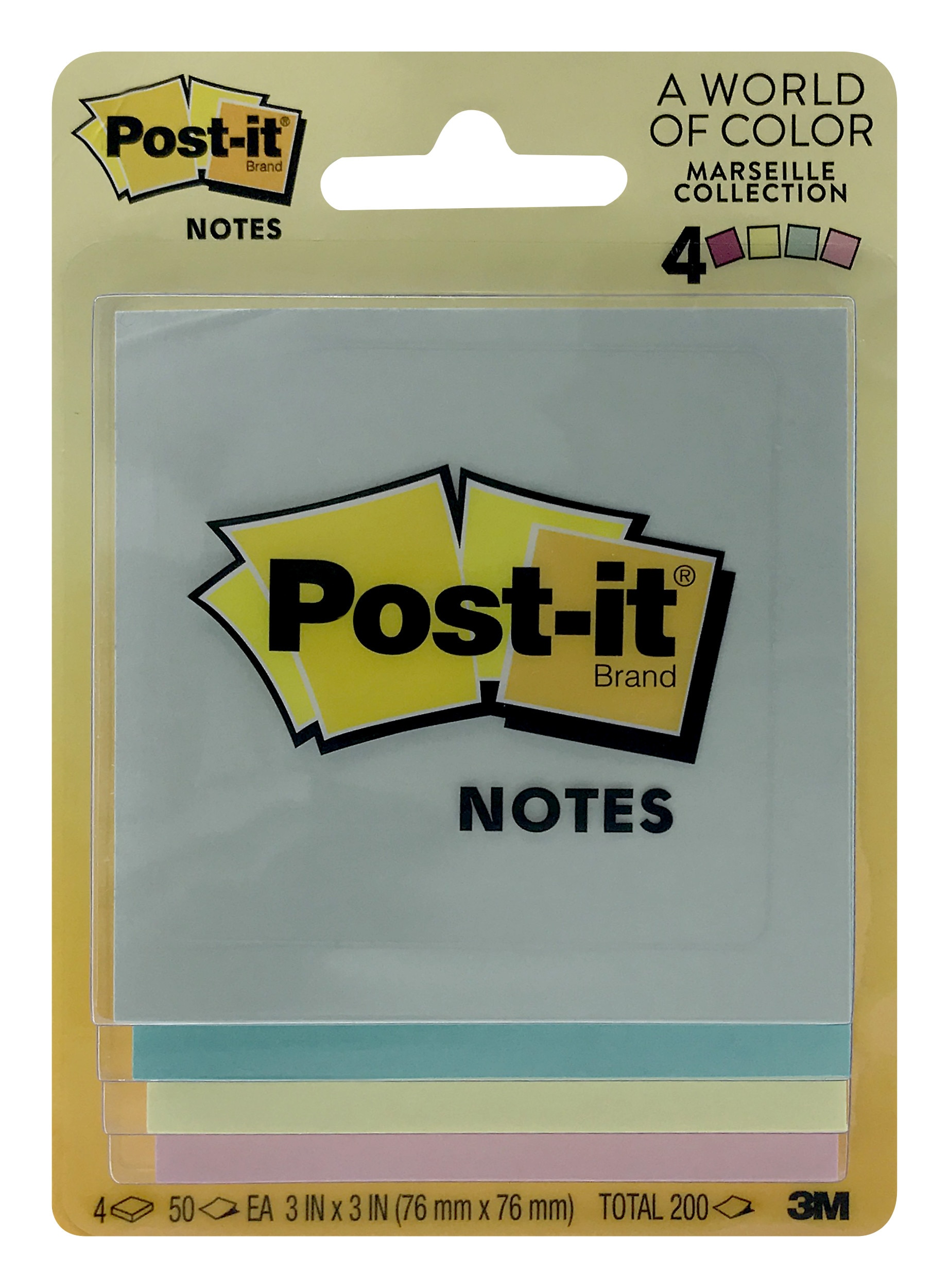 3M Post-it Notes 3x3 Multicolor 4pk