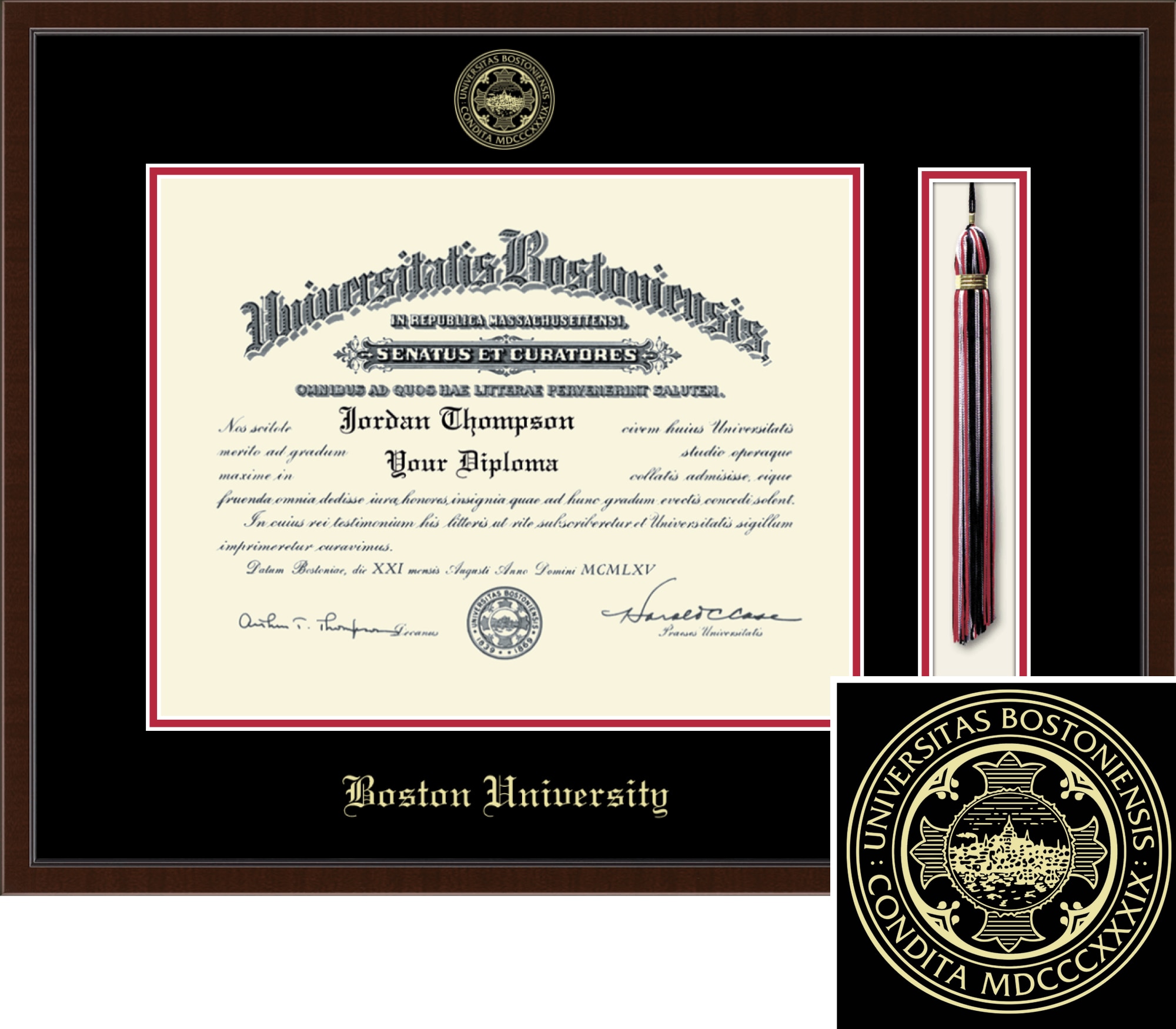Church Hill Classics 11x14, Tassel,  Walnut,  Bachelors, Masters, PhD,  Diploma Frame