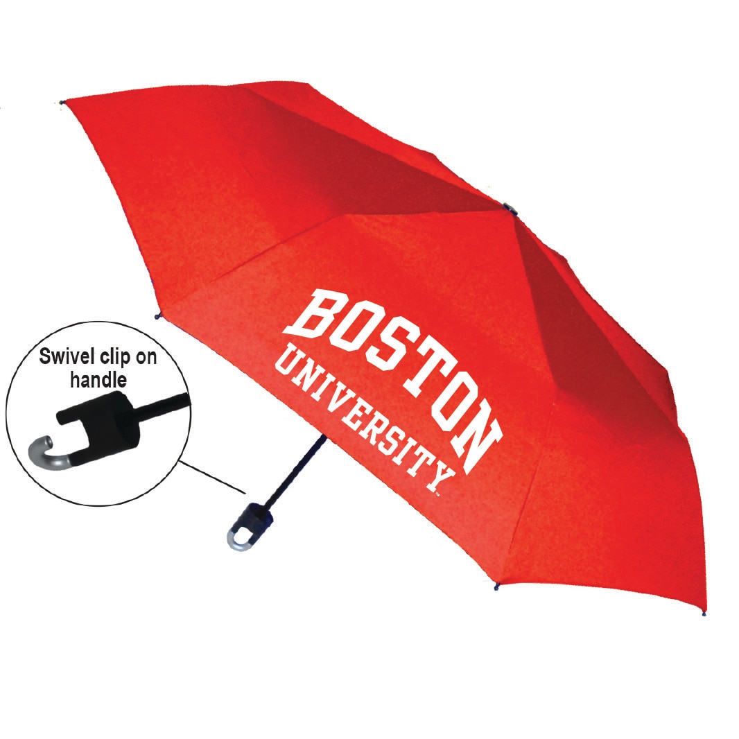 "Storm Clip" Mini Folding Emblematic Solid Umbrella 42" Coverage