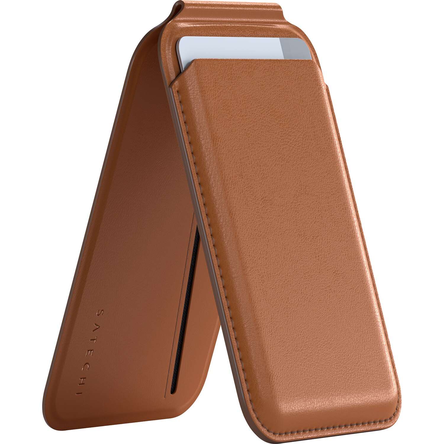 Satechi Vegan-Leather Magnetic Wallet Stand