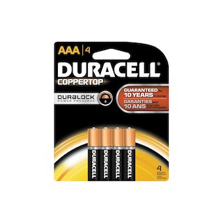 4 Pack of Duracell AAA Alkaline Batteries