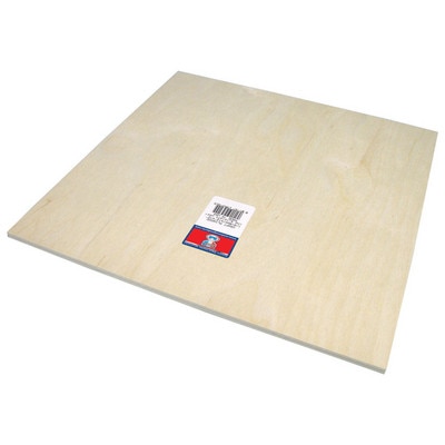 Midwest Craft Plywood Sheet, 1/4" Thickness, 12" x 12"