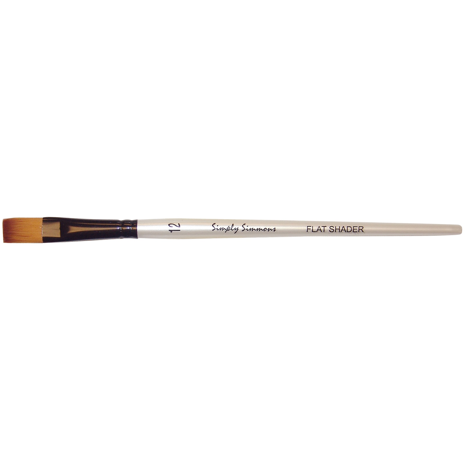 Robert Simmons Simply Simmons Short Handle Brush, Flat, Shader, 12