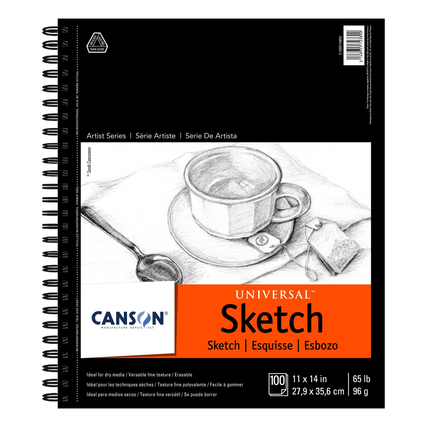 Canson Universal Heavy-Weight Sketch Pad,  11" x 14"