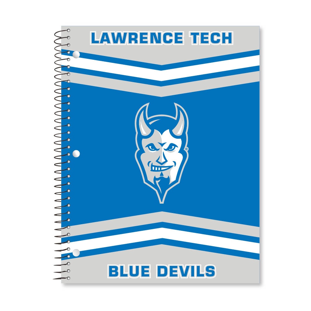 Digi Color Warp 1 Subject 11"x8.5" 70 Count College Ruled Spiral Notebook