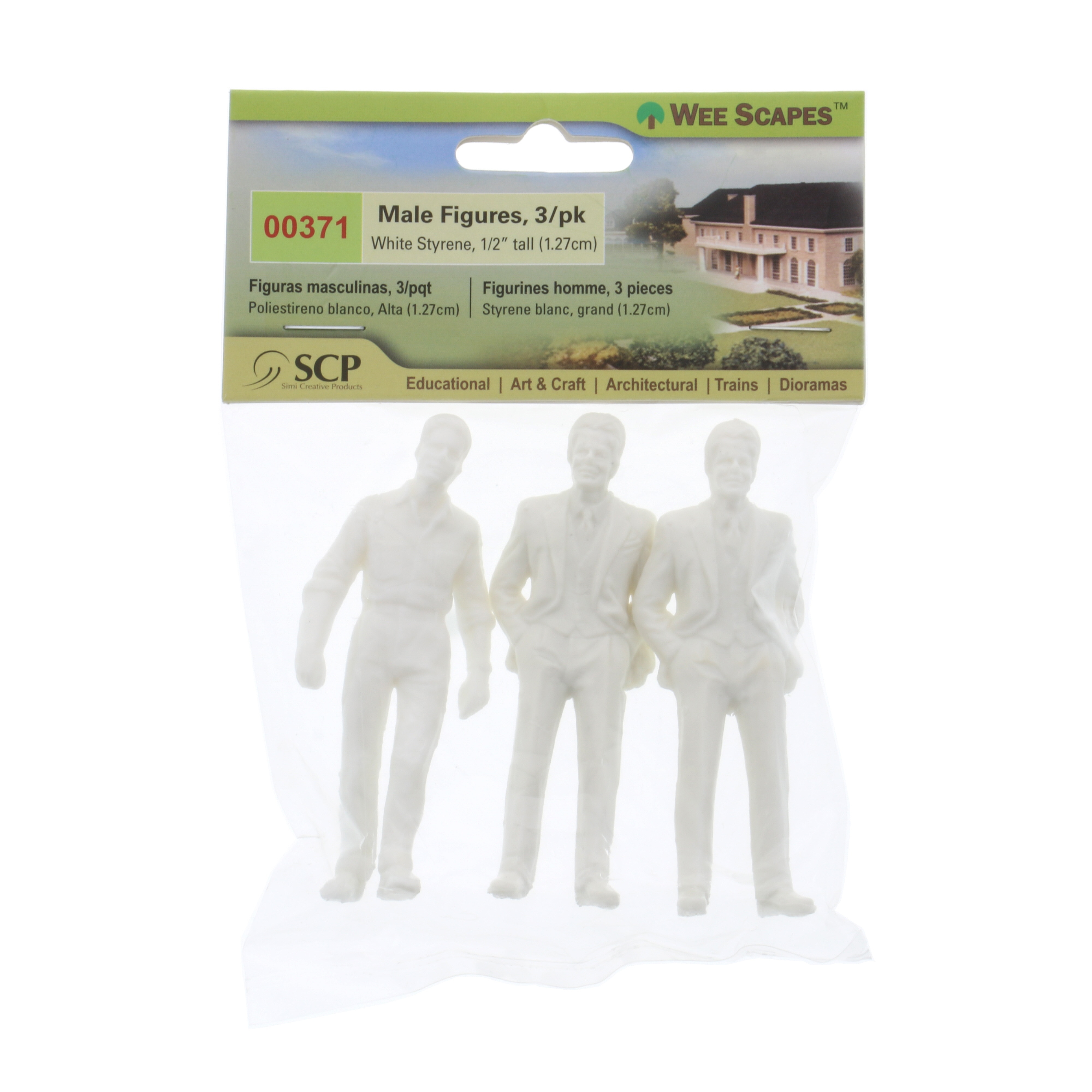 Wee Scapes Human Figures, Half Scale, Male, 3/Pkg.