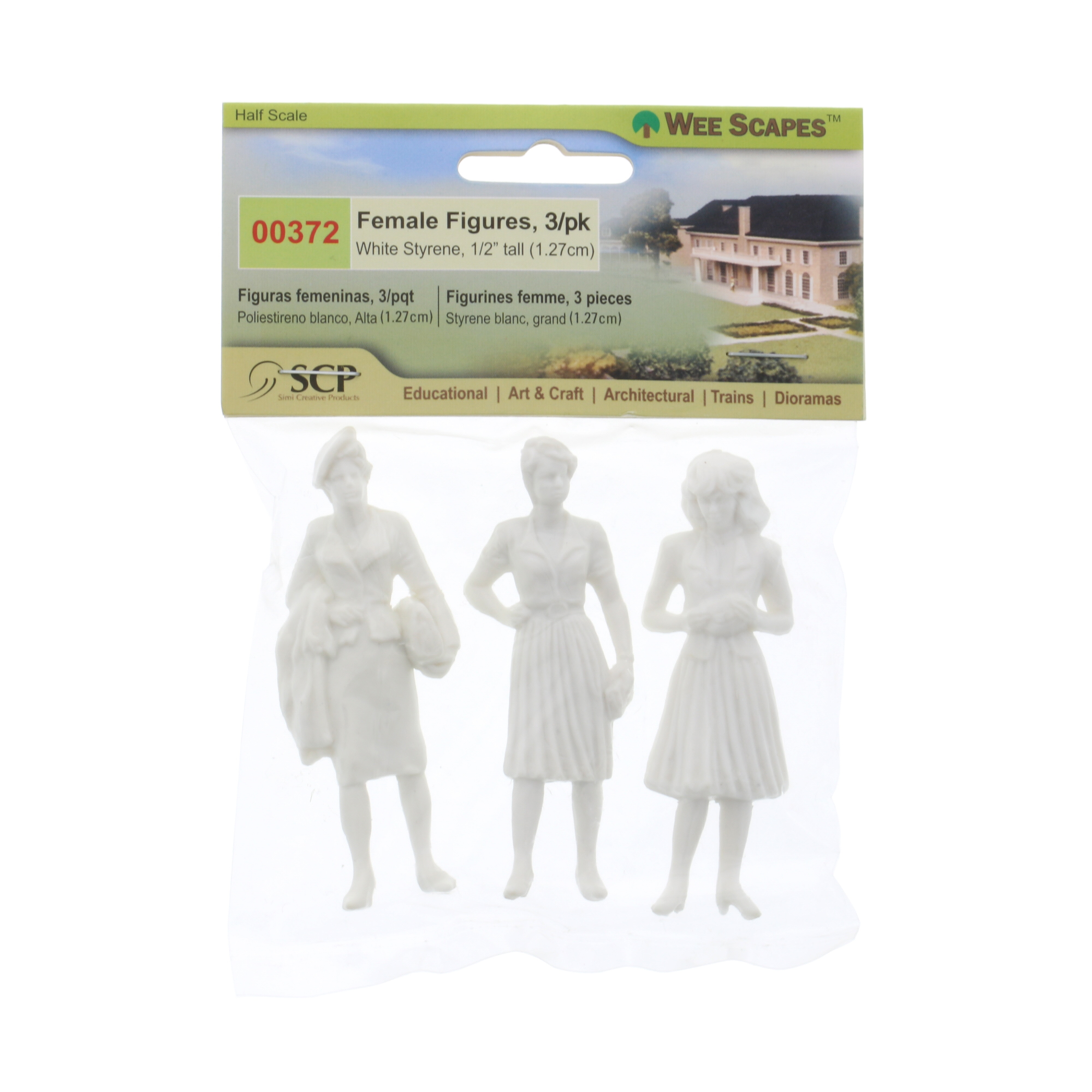 Wee Scapes Human Figures, Half Scale, Female, 3/Pkg.