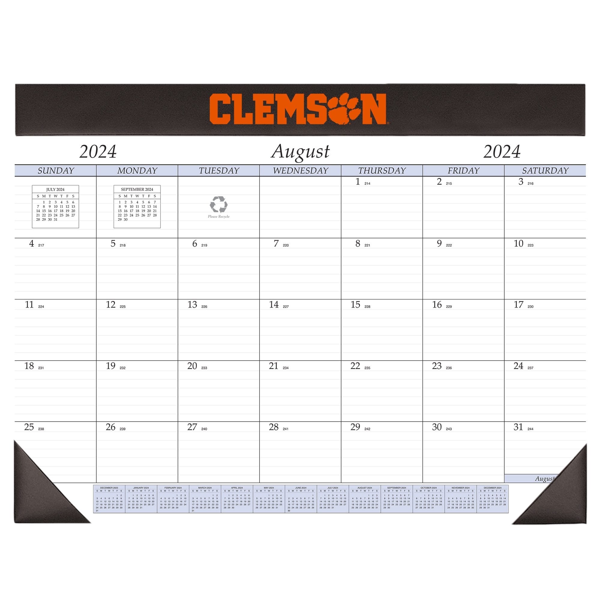 Payne 24-25 Imprinted Academic Desk Pad Calendar 17"x22"