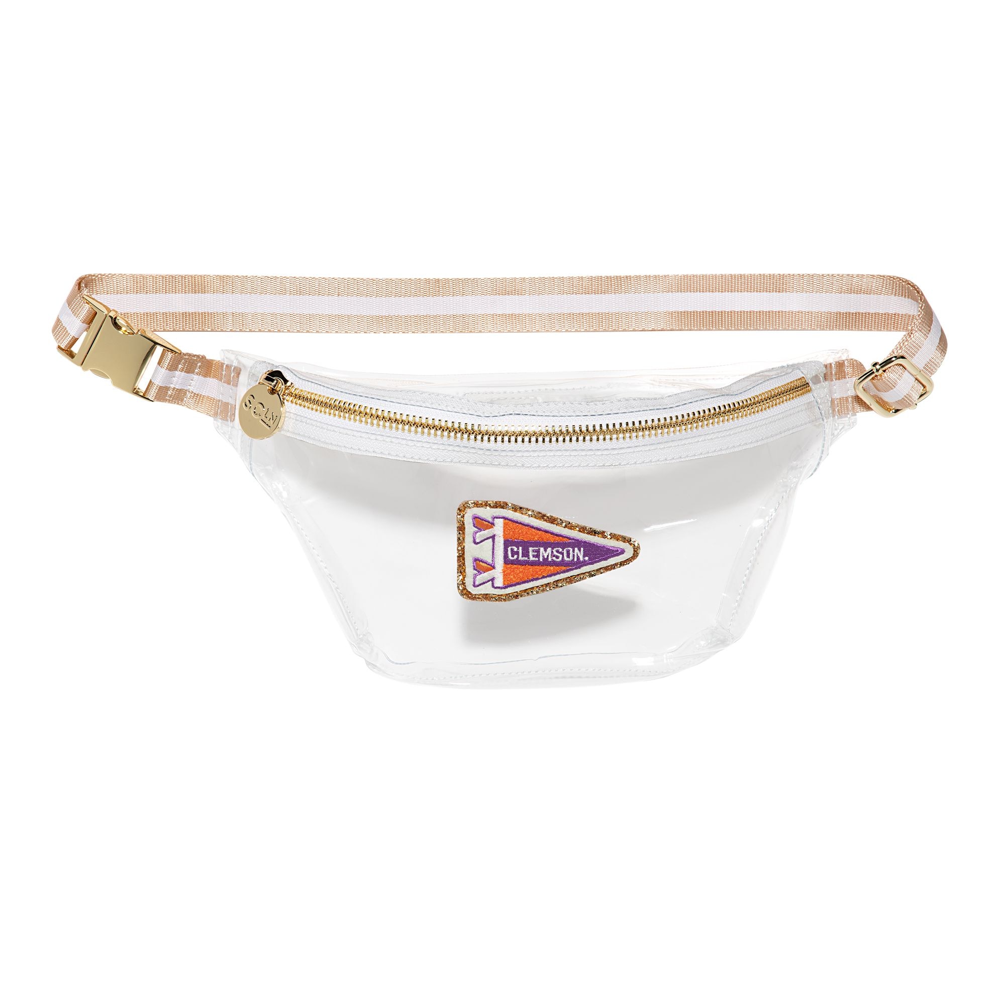 Clemson Tigers Clear Fanny Pack with Flag Patch