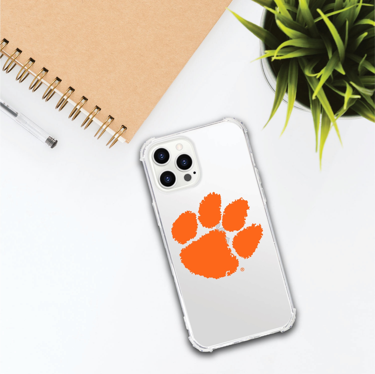 Clemson University Tigers Clear Tough Edge Phone Case, Classic- iPhone 13 Pro