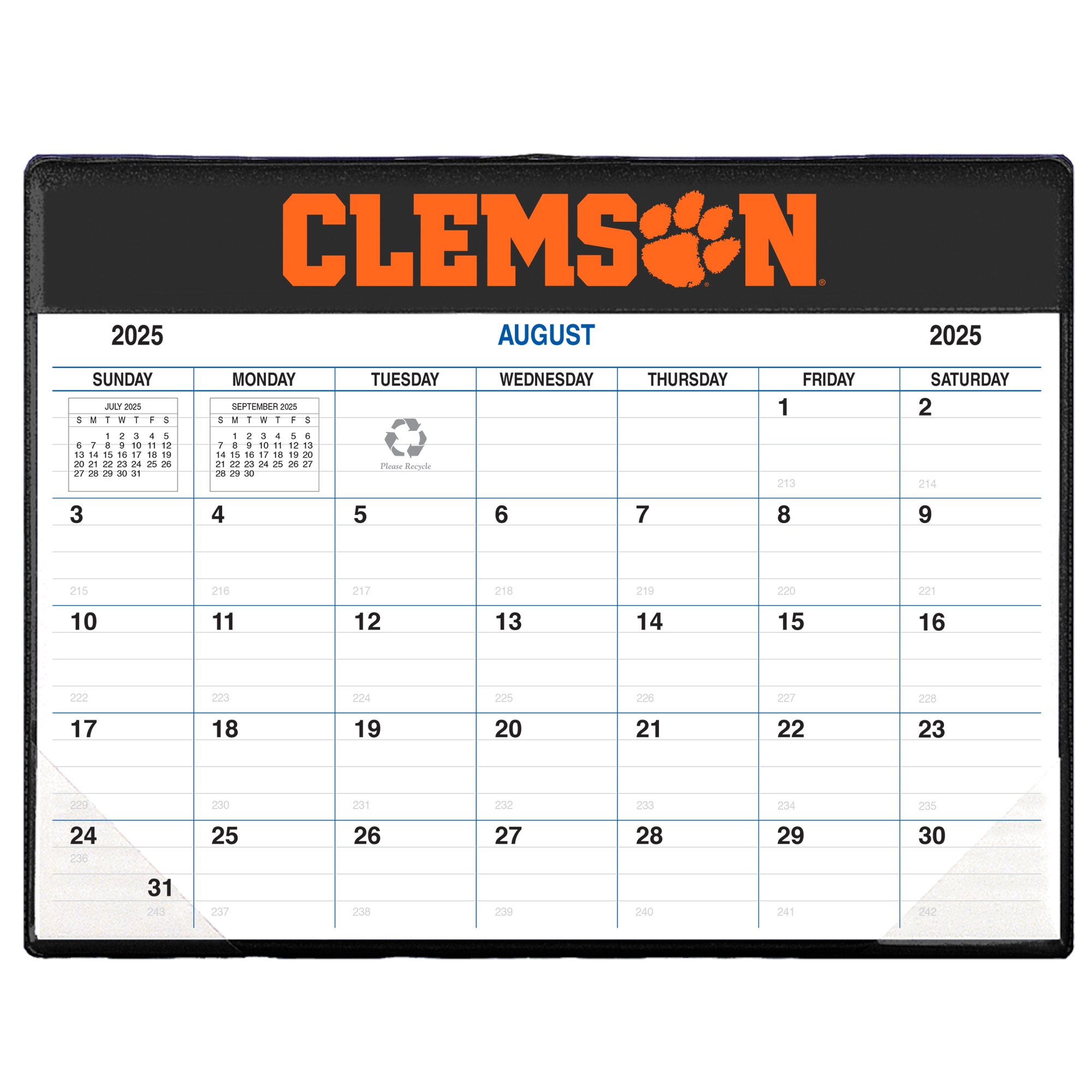 Payne 25-26 Imprinted Academic Calendar Pad Planner 8.5"x11"