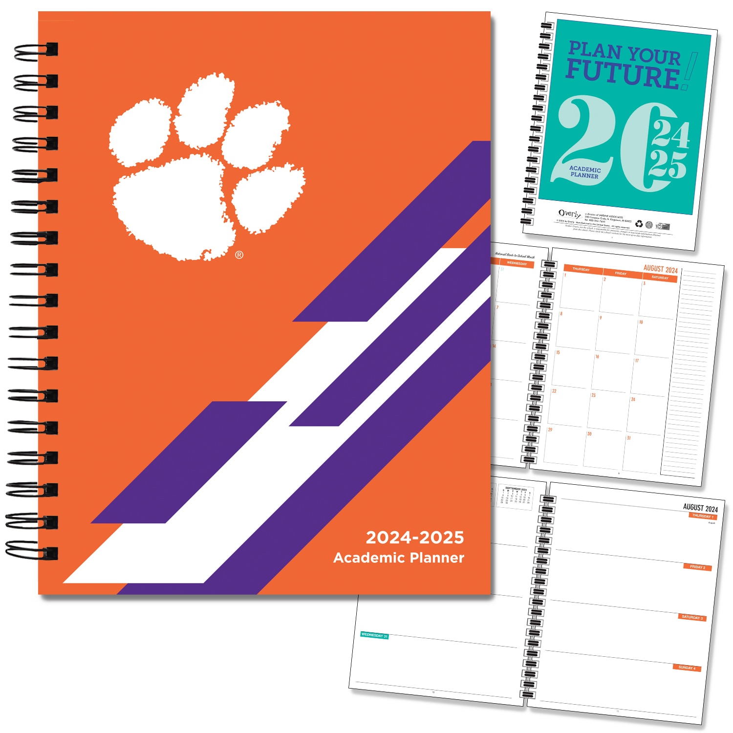 FY 25 Spirit Mascot Hard Cover Imprinted Planner 24-25 AY 7x9