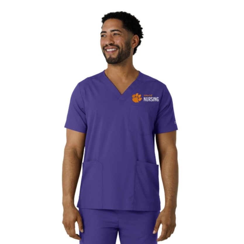 CU Unisex Nursing Scrub Top Grape