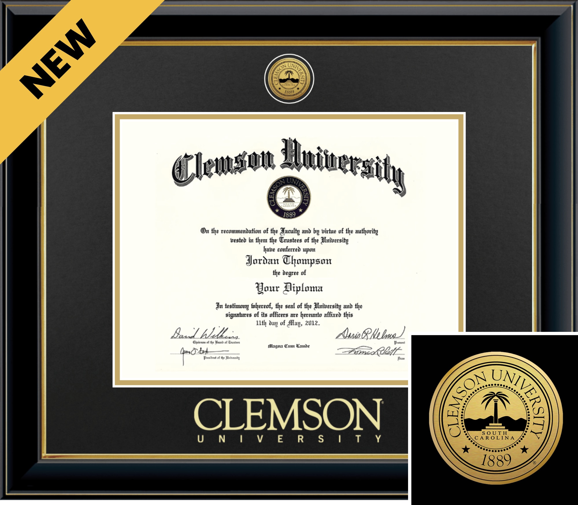 Church Hill Classics Onyx 8.5x11 Black Diploma Frame