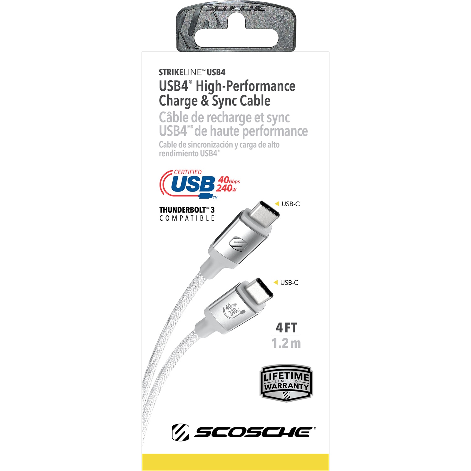 Strikeline USBC High Speed Cable- White