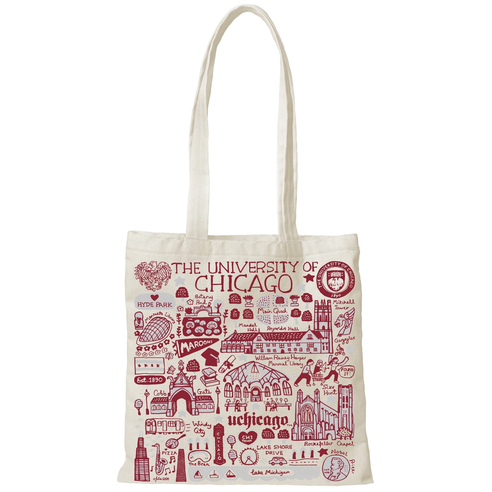 University of Chicago Julia Gash Tote canvas Backpacks and Bags