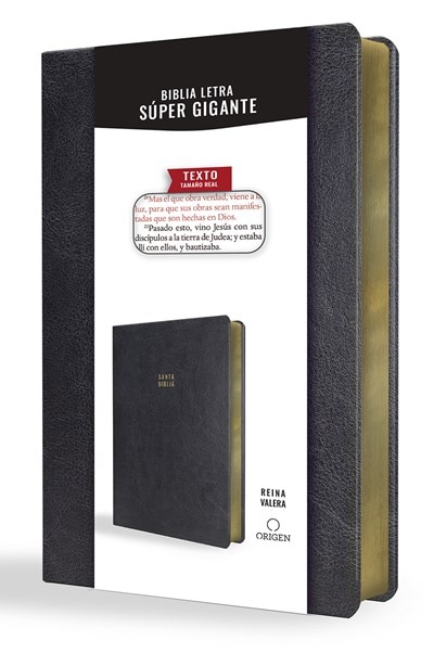 Biblia Reina Valera Letra Super Gigante  Simil Piel Negro / Spanish Bible Reina Valera Super Giant Print  Black Leathersoft (Spanish)