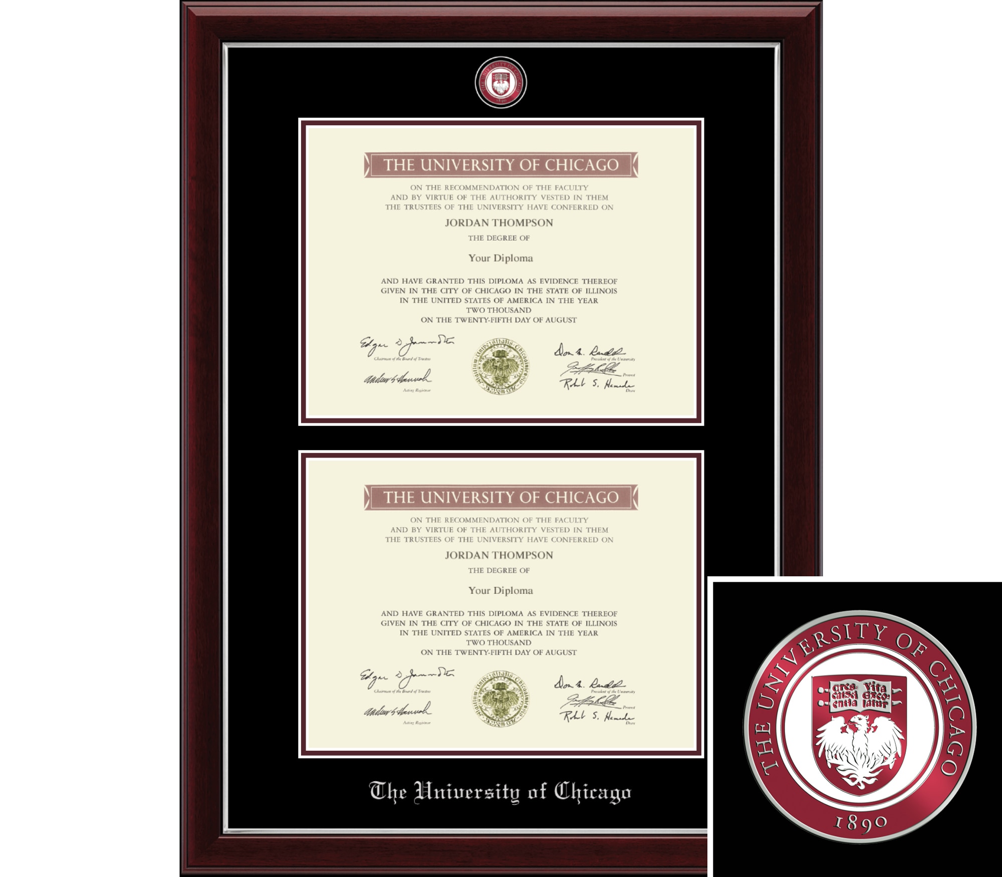 Church Hill Classics, Double Document, Current 9x12 Diploma Frame