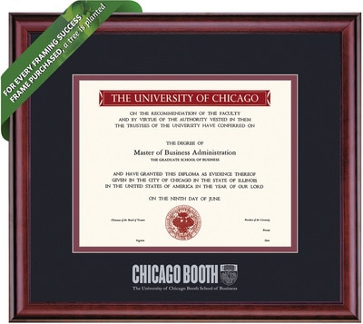 Framing Success 9 x 12 Classic Embossed School Name MBA Diploma Frame