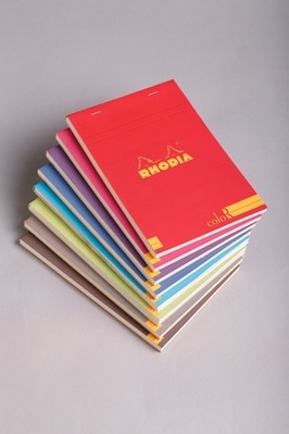 A5 Rhodia R Pad Ivory Lined Paper Assorted Colors 70 Sheets 90 g 6x8 1/4