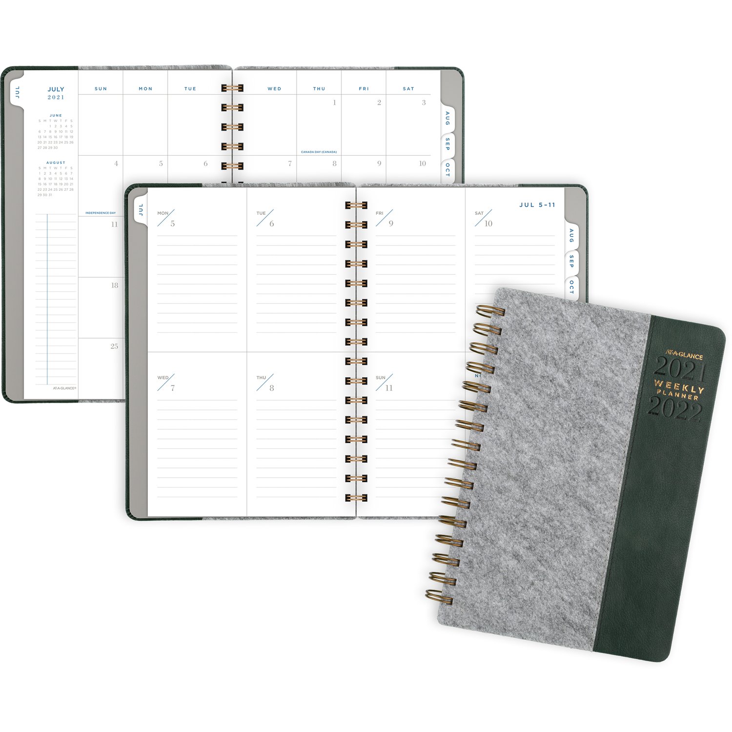 At A Glance Gray Academic Year 21-22 Planner 5x8