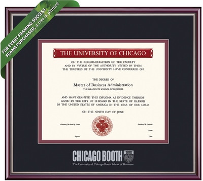 Framing Success 8.5 x 11 Scholastic Embossed School Name Executive Education Diploma Frame