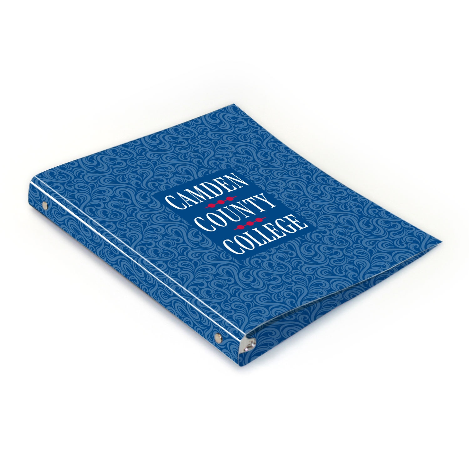 Camden County College Full Color 2 sided Imprinted Flexible 1" Logo 2 Binder 10.5" x 11.5"