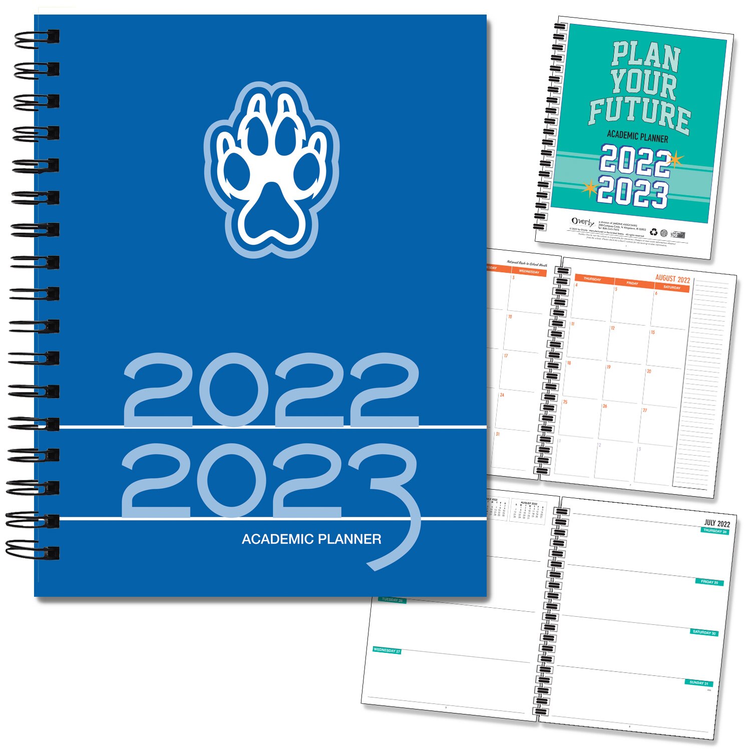 FY 23 Traditional Mascot Hard Cover Imprinted Planner  7x9
