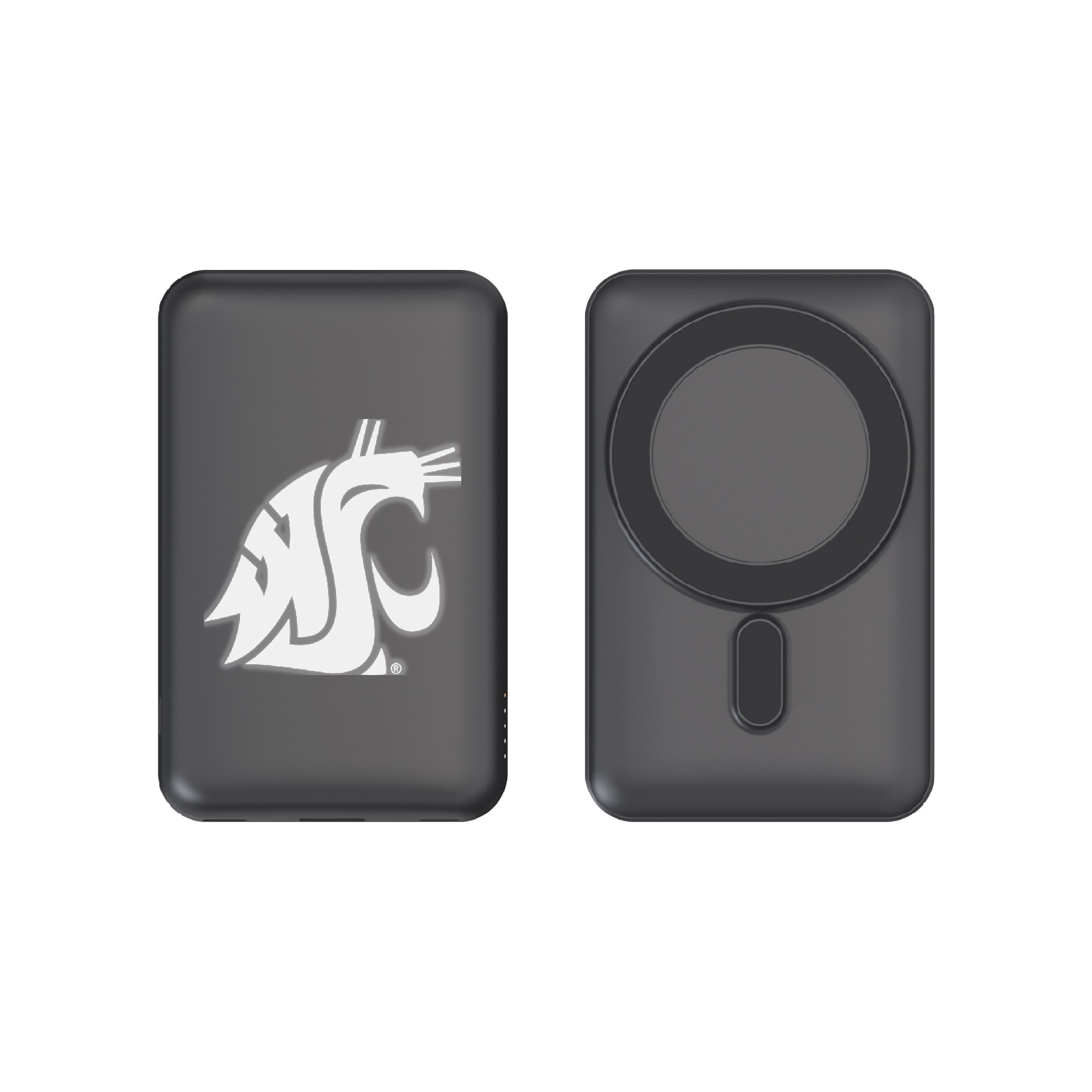 Washington State University Mag Safe Compatible Power Bank, Black, Alumni