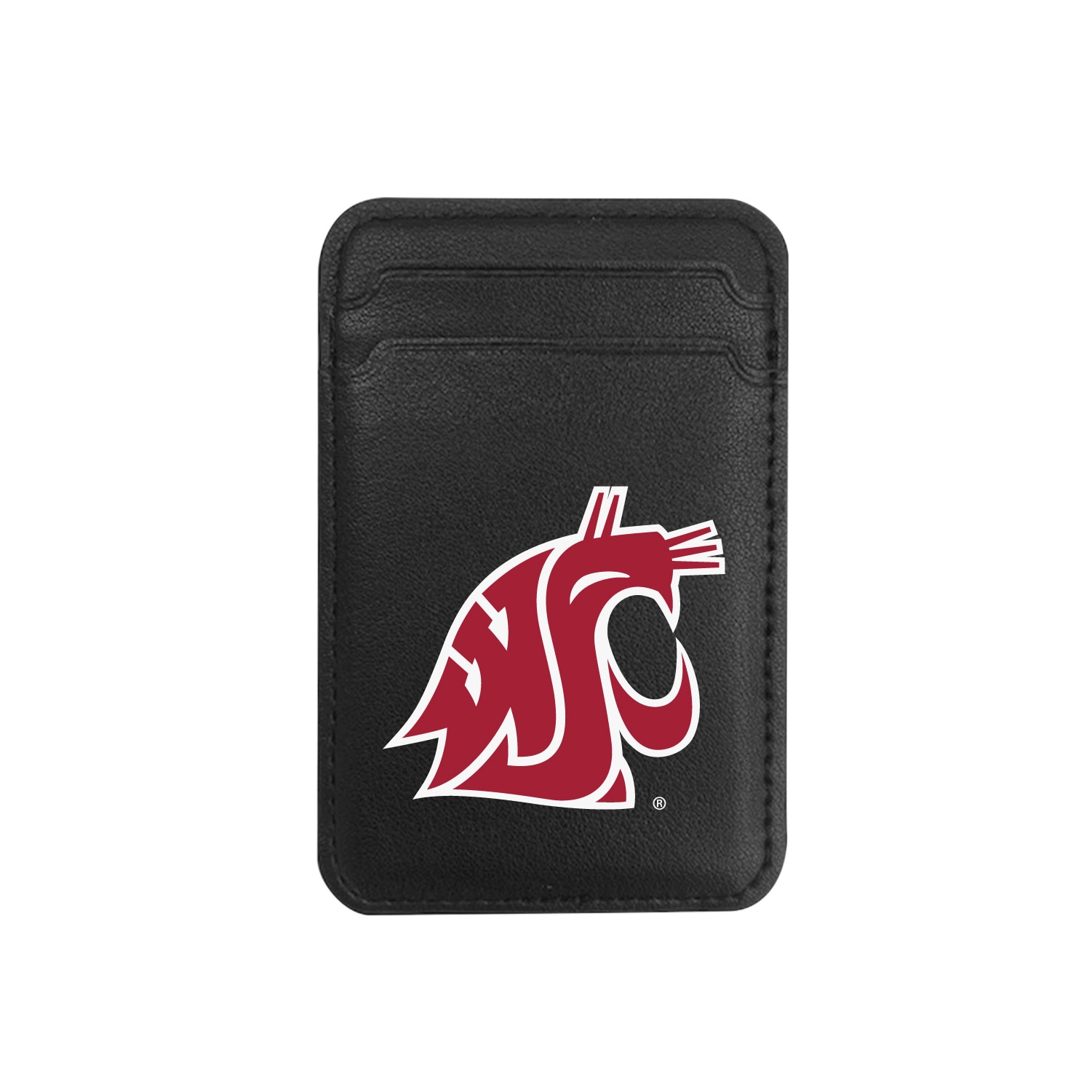 Washington State University - Leather Wallet Sleeve (Top Load, Mag Safe), Black, Classic V2