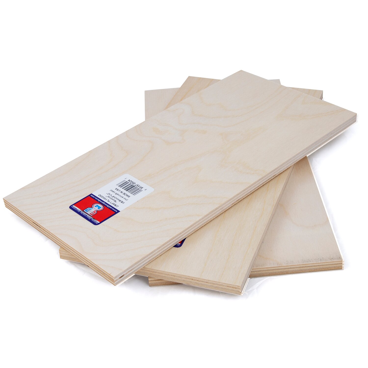 Midwest Craft Plywood Sheet, 3/8" Thickness, 6" x 12"