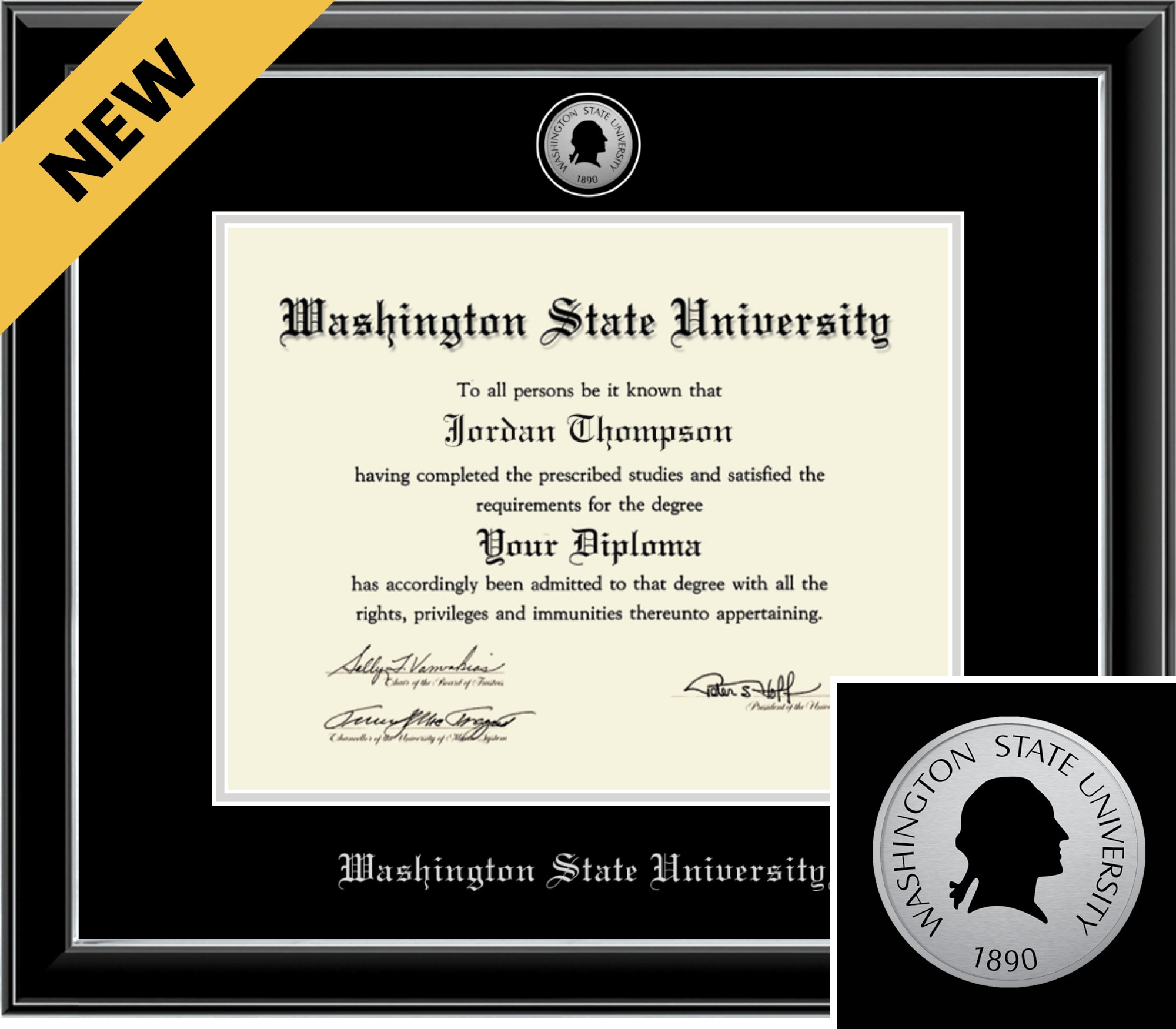 Church Hill Classics Onyx 11x14 Black Diploma Frame