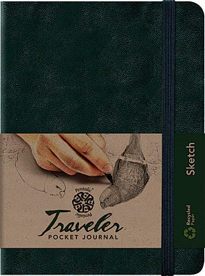 Af Black 8X6 Travelers Pocket Sketch Journal 74 Lb 160 Page Book