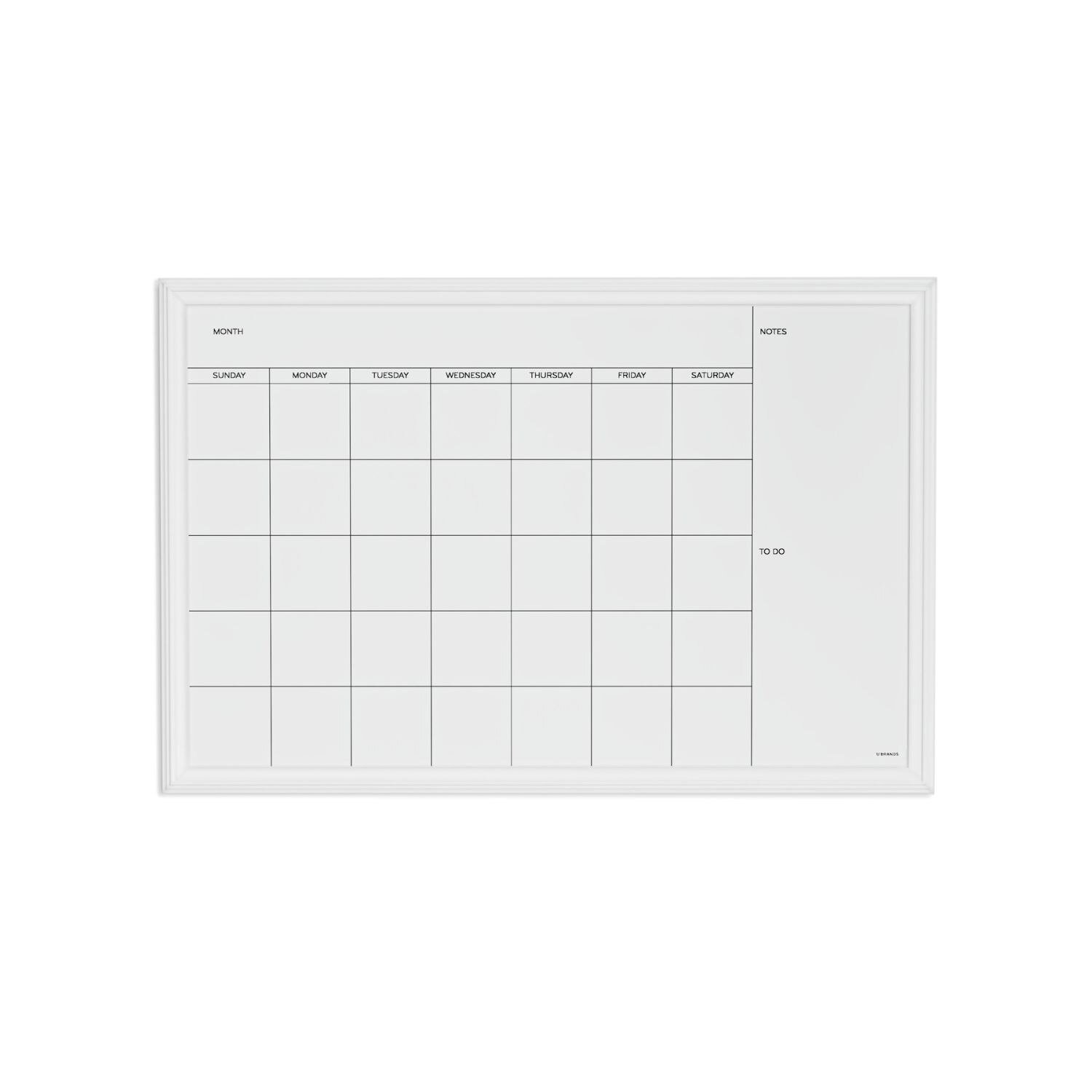 U Brands Magnetic Dry Erase Calendar, 30" x 20"