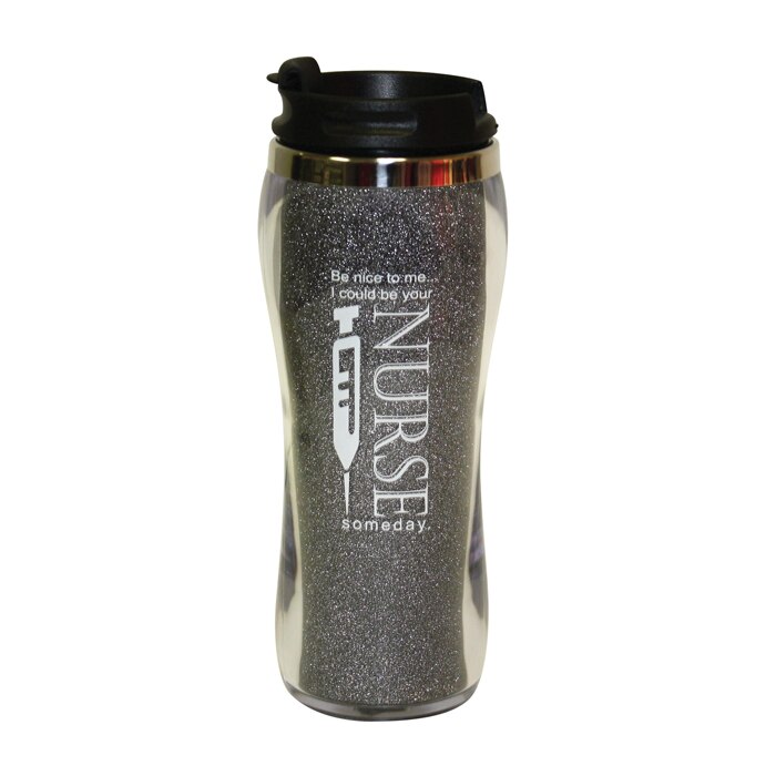 Nurse's Be Nice Glitter Tumbler