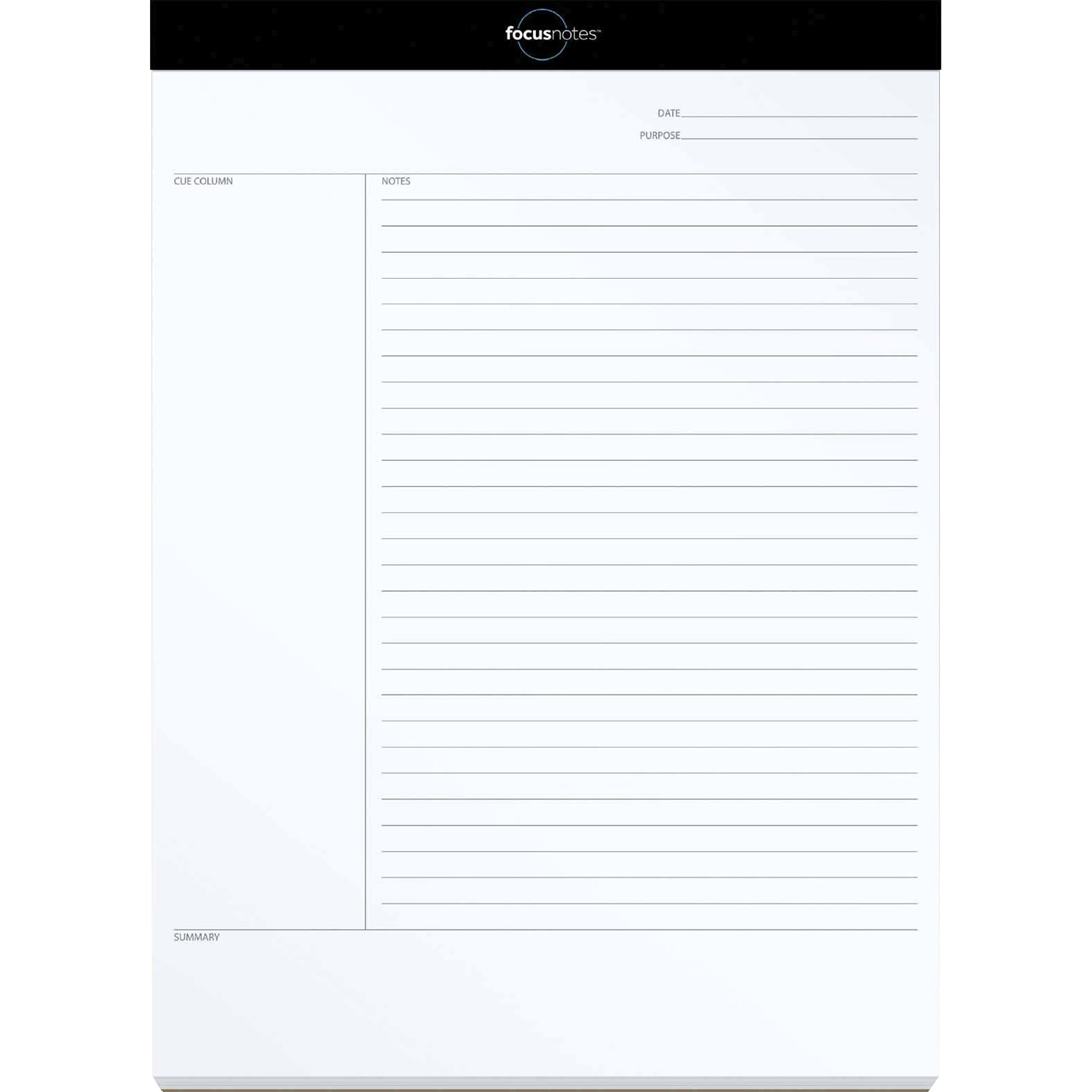 TOPS FocusNotes Writing Pad Cornell Ruled, 8.5x11.75, 50 Sheet