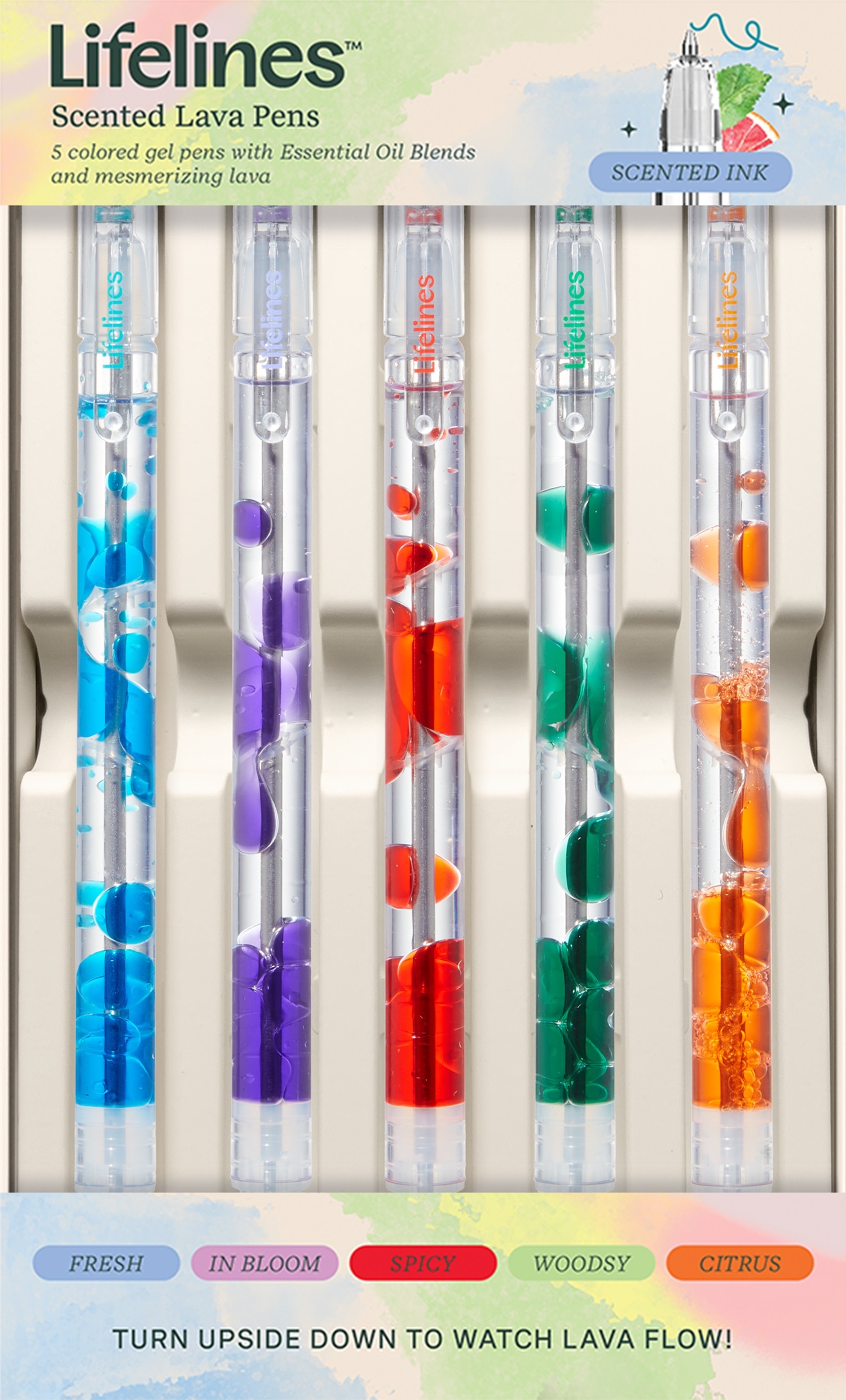 Lifelines Scented Lava Pen Set- 5 Pack