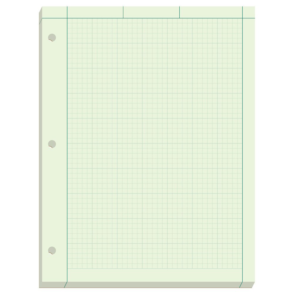 Ampad Computation Book Engineering Pad 5 Square Green