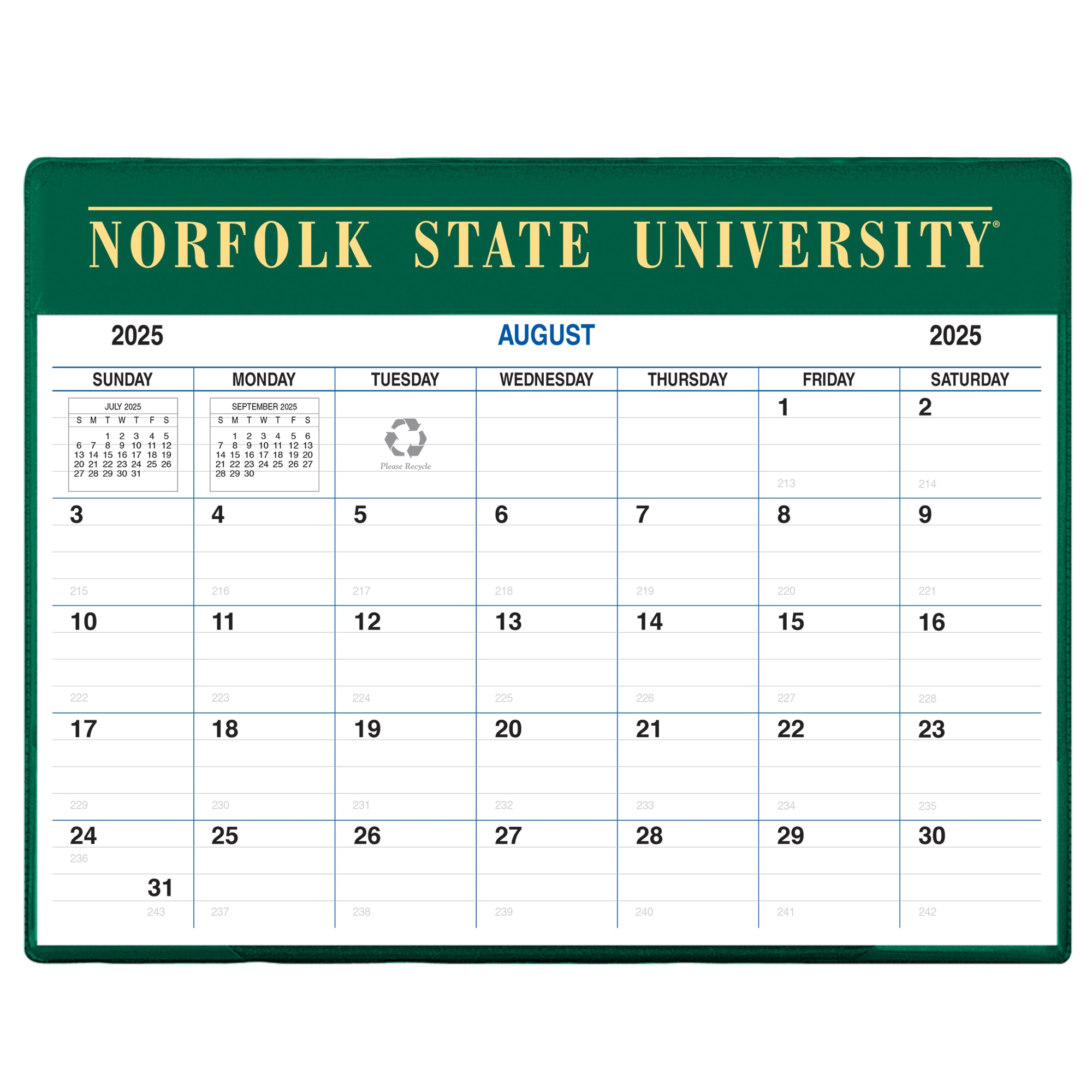 Payne 25-26 Imprinted Academic Calendar Pad Planner 8.5"x11"